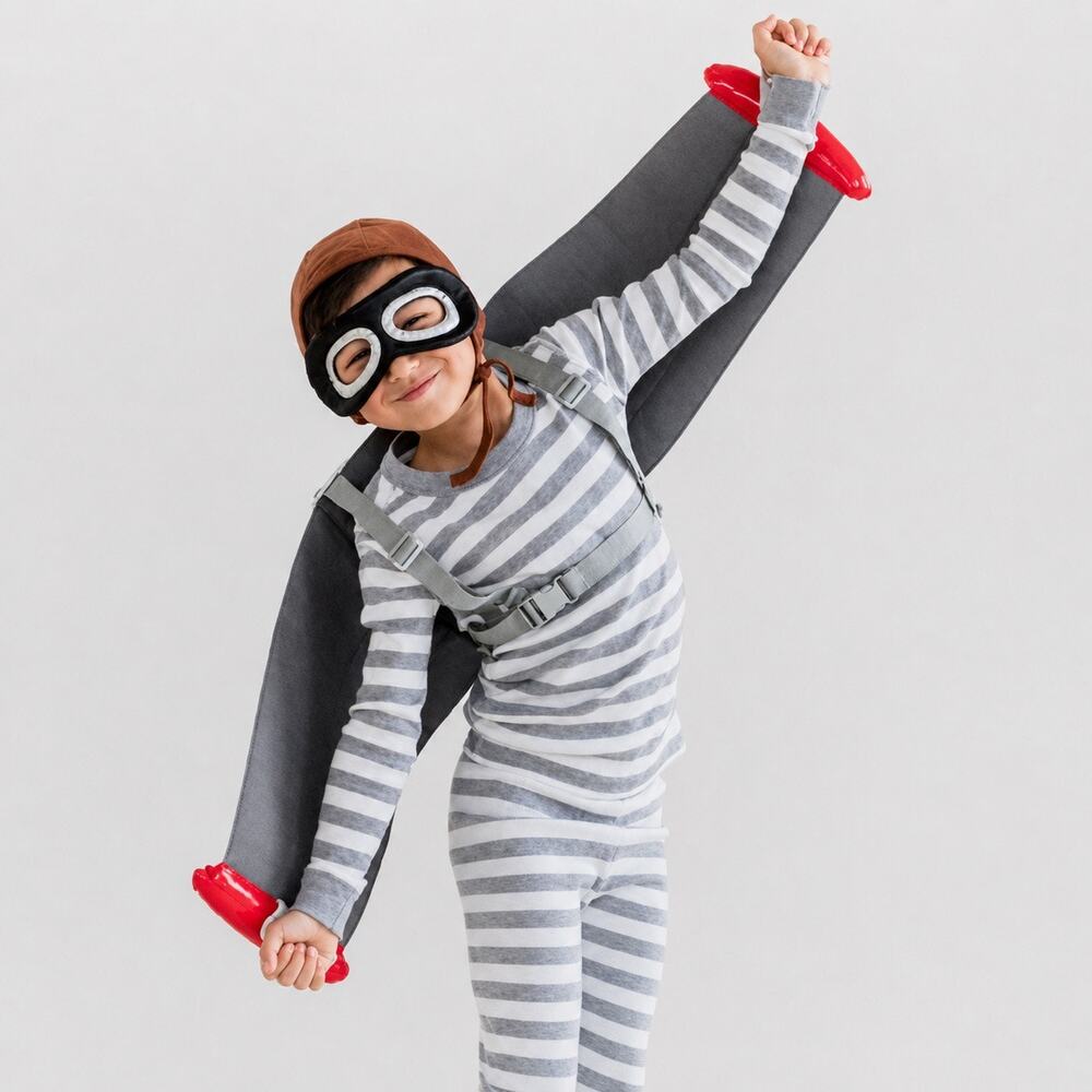 Hanna Andersson Airplane Wings Costume Dress-Up Pretend Play One Size Kids - Picture 2 of 7